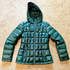CALVIN KLEIN PUFFER JACKET COAT GREEN XXS CUTE